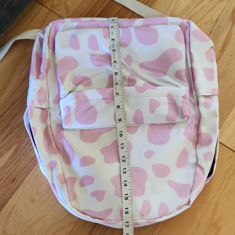 NWOT Chic Pink and White Kids Backpack Set With Insulated Lunch Bag, Pencil Case